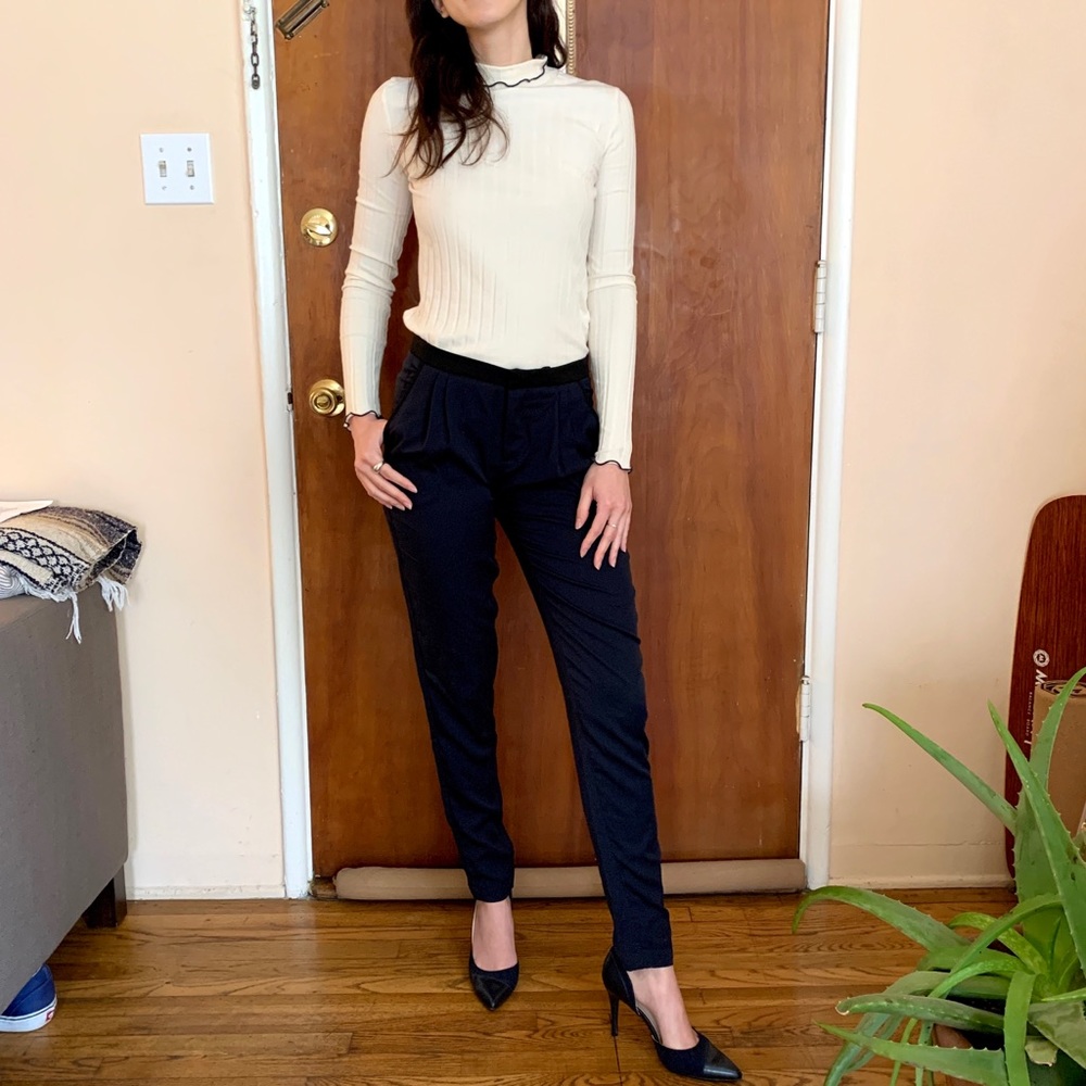 Vince navy blue trousers